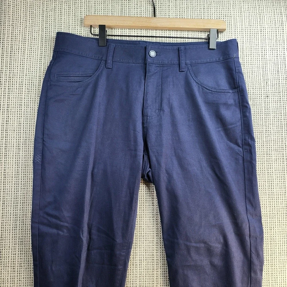 Rhone Pants Mens 33 Navy Blue 5-Pocket Chino Performance Travel USA Work Casual